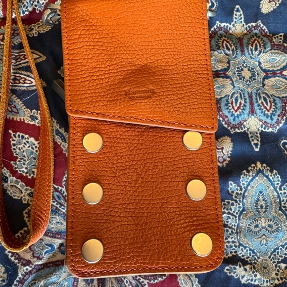 EUC Hammitt Candlelight Orange 310 cell-phone wallet - Picture 2 of 6